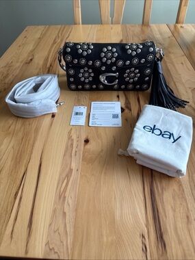 NWT Coach Western Rivets Tabby Bag 26 Black